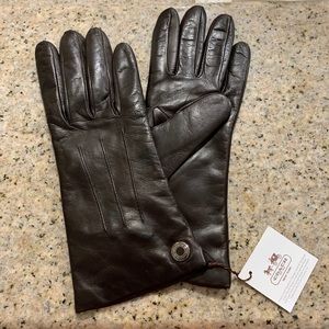 COACH leather gloves